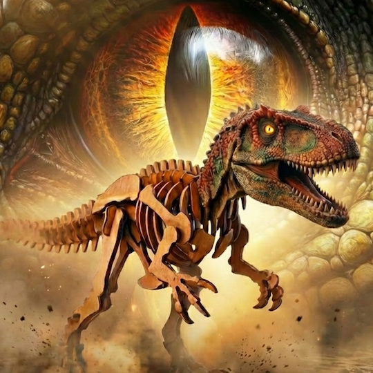 最強アロサウルスの3Dウッドモデルをつくろう